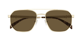 Alexander McQueen AM0458S men Gold Pilot Sunglasses