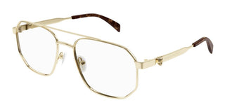 Alexander McQueen AM0459O men Gold Pilot Eyeglasses