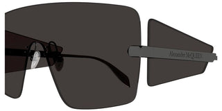 Alexander McQueen AM0460S men Black Shield Sunglasses