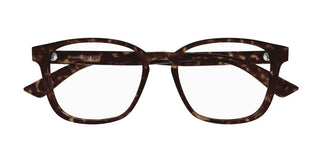 Alexander McQueen AM0462O men Havana Squared Eyeglasses