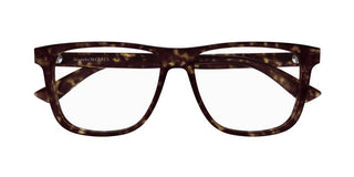 Alexander McQueen AM0463O men Havana Squared Eyeglasses