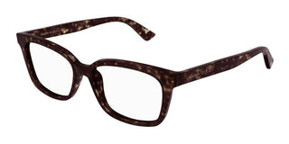 Alexander McQueen AM0464O women Havana Squared Eyeglasses