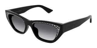 Alexander McQueen AM0465S women Black Cat Eye Sunglasses