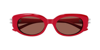 Alexander Mcqueen Am0469s Women Red Oval Sunglasses