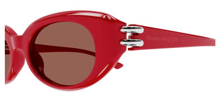 Alexander McQueen AM0469S women Red Oval Sunglasses