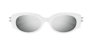 Alexander Mcqueen Am0469s Women White Oval Sunglasses