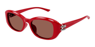 Alexander Mcqueen Am0470s Women Red Oval Sunglasses