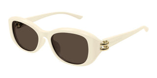 Alexander McQueen AM0470S women White Round Sunglasses