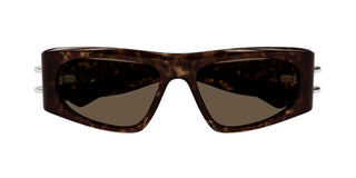 Alexander Mcqueen Am0471s Unisex Havana Squared Sunglasses