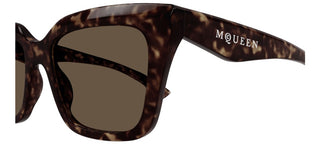 Alexander Mcqueen Am0473s Women Havana Squared Sunglasses