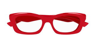 Alexander McQueen AM0474O women Red Rectangle Eyeglasses