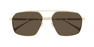 Alexander McQueen AM0477S men Gold Pilot Sunglasses