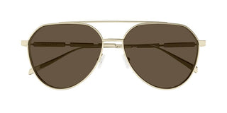 Alexander Mcqueen Am0478s Men Gold Pilot Sunglasses