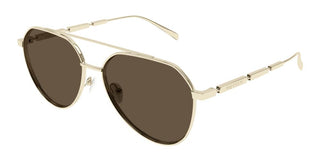 Alexander Mcqueen Am0478s Men Gold Pilot Sunglasses