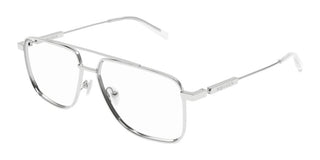 Alexander McQueen AM0480O unisex Silver Squared Eyeglasses