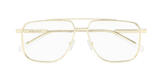 Alexander McQueen AM0480O unisex Gold Squared Eyeglasses