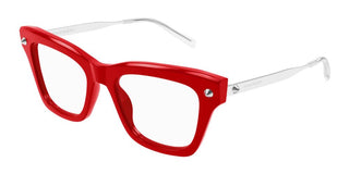 Alexander Mcqueen Am0484o Women Red Squared Eyeglasses