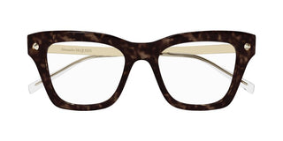 Alexander Mcqueen Am0484o Women Brown Squared Eyeglasses