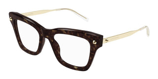 Alexander Mcqueen Am0484o Women Brown Squared Eyeglasses