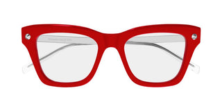 Alexander Mcqueen Am0484o Women Red Squared Eyeglasses