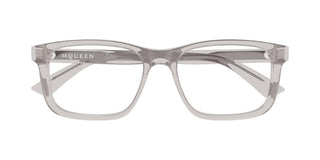 Alexander McQueen AM0486O men Grey Squared Eyeglasses