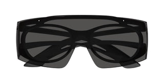 Alexander McQueen AM0489S unisex Black Shield Sunglasses