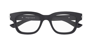 Alexander McQueen AM0497O unisex Grey Squared Eyeglasses