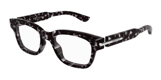 Alexander McQueen AM0497O unisex Havana Squared Eyeglasses