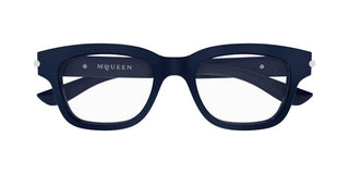 Alexander McQueen AM0497O unisex Blue Squared Eyeglasses