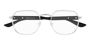 Alexander Mcqueen Am0499o Men Silver Geometric Eyeglasses