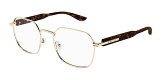 Alexander McQueen AM0499O men Gold Geometric Eyeglasses