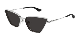 Alexander Mcqueen Am0501s Women Silver Cat Eye Sunglasses