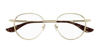 Alexander McQueen AM0502O unisex Gold Round Eyeglasses