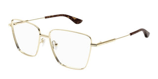 Alexander McQueen AM0503O women Gold Squared Eyeglasses