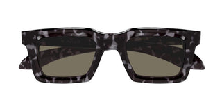 Alexander McQueen AM0506S men Havana Squared Sunglasses