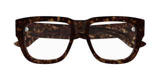 Alexander McQueen AM0510O unisex Havana Squared Eyeglasses