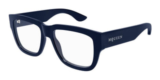 Alexander McQueen AM0510O unisex Blue Squared Eyeglasses