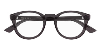 Alexander McQueen AM0514O unisex Grey Round Eyeglasses