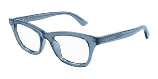 Alexander McQueen AM0515O women Blue Cat Eye Eyeglasses