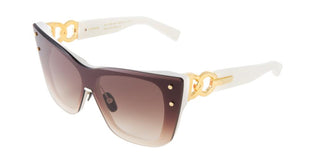 Balmain ARMOUR unisex White Shield Sunglasses