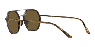 Giorgio Armani AR 6145 men Ruthenium Round Sunglasses