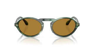 Giorgio Armani AR 8219U men Green Round Sunglasses