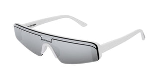 Balenciaga BB0003S unisex White Shield Sunglasses