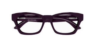 Balenciaga BB0242O unisex Violet Geometric Eyeglasses