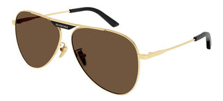 Balenciaga BB0244S unisex Gold Pilot Sunglasses