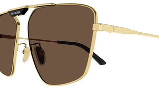 Balenciaga BB0246SA men Gold Geometric Sunglasses