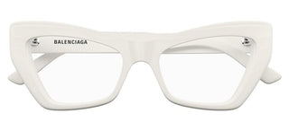 Balenciaga BB0296O women White Cat Eye Eyeglasses