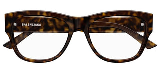 Balenciaga BB0309O unisex Havana Squared Eyeglasses