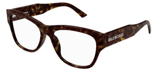 Balenciaga BB0309O unisex Havana Squared Eyeglasses