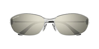 Balenciaga Bb0336s Unisex Silver Oval Sunglasses